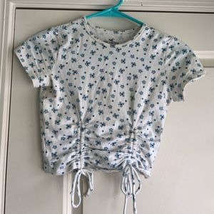 Hollister, size XS, white with small blue flowers